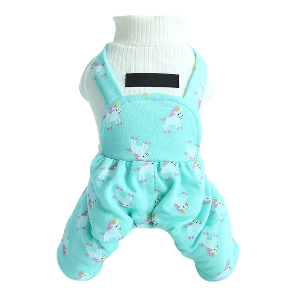 Winter Warm Pet Jumpsuit for Small Medium Dogs – Four-Legged Bodysuit for Chihuahua, Pug, & More