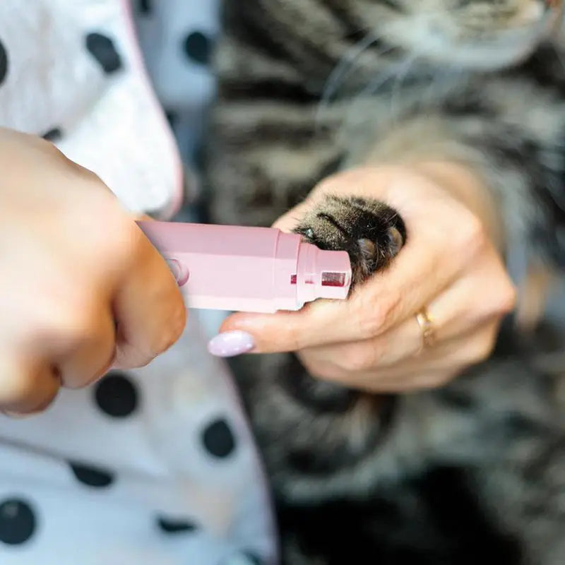 Rechargeable Cat & Dog Nail Grinder - Low Noise, Low Vibration Pet Grooming Trimmer