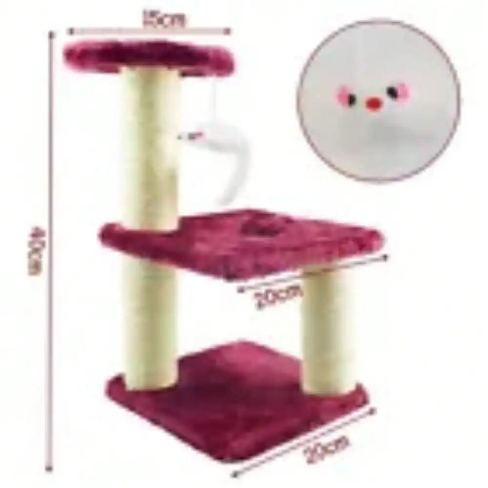 Cat Scratch Tree with Climbing & Playhouse – Indoor Pet Activity Center