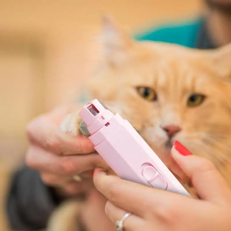 Rechargeable Cat & Dog Nail Grinder - Low Noise, Low Vibration Pet Grooming Trimmer