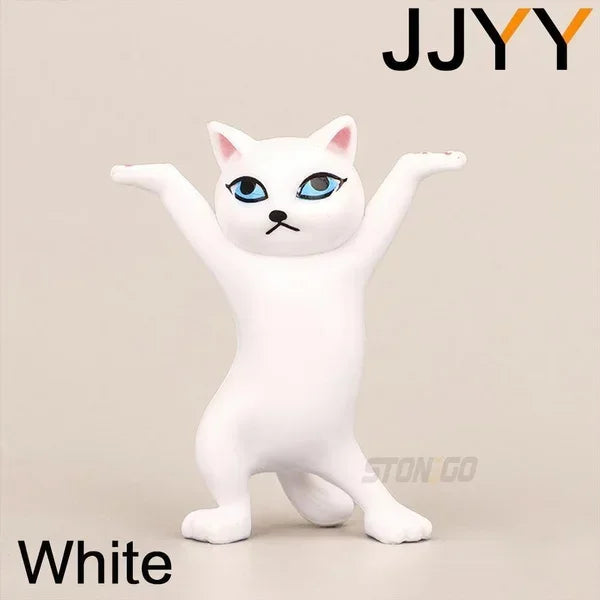 JJYY Cat Statue Pencil Holder – Cute Desktop & Bookshelf Ornament