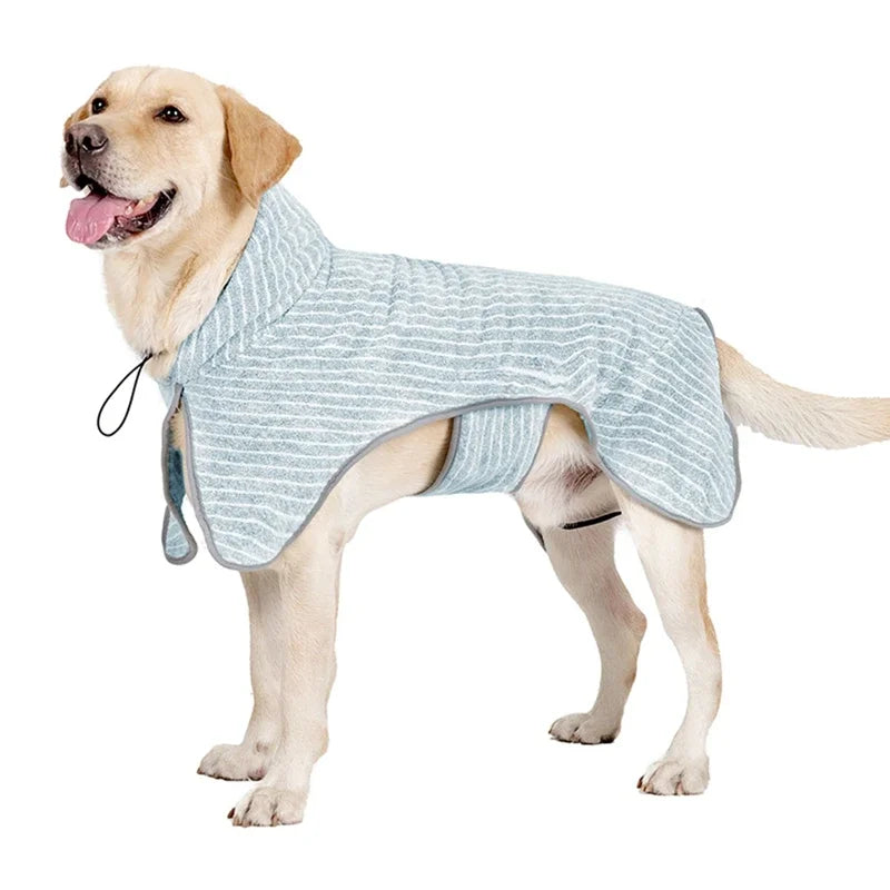 Pet Bathrobe Coat – Soft, Fast-Absorbing Towel for Dogs & Cats