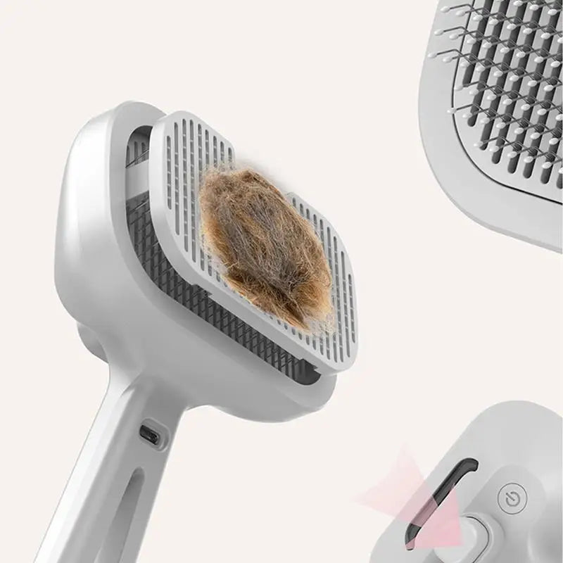 Dog Hair Care Cleaning Comb with Spray | USB Charging Pet Grooming Tool for Dogs & Cats