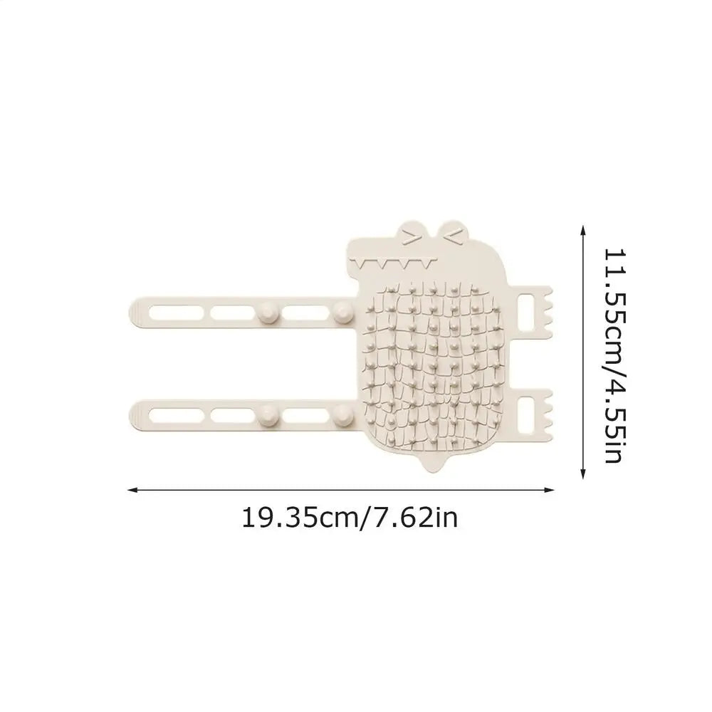 Cat Wall Brush Silicone Adjustable Pet Brush for Itching & Loose Hair Removal