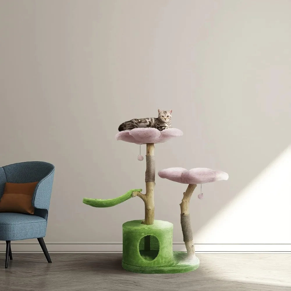Luxury Wooden Cat Tower & Condo – Cats Furniture Bed