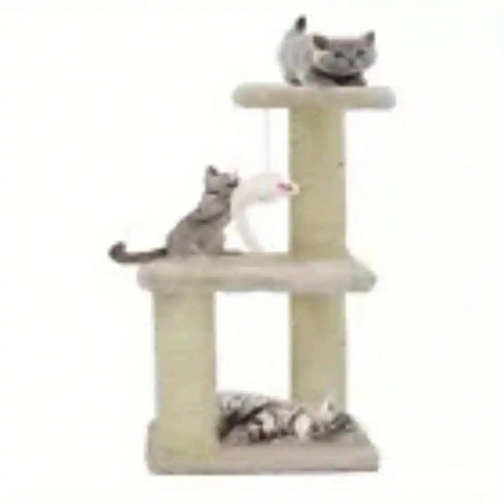 Cat Scratch Tree with Climbing & Playhouse – Indoor Pet Activity Center