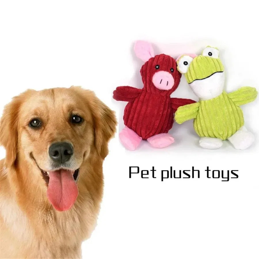 Plush Squeaky Dog Toy – Soft Chew & Interactive Sound Toy