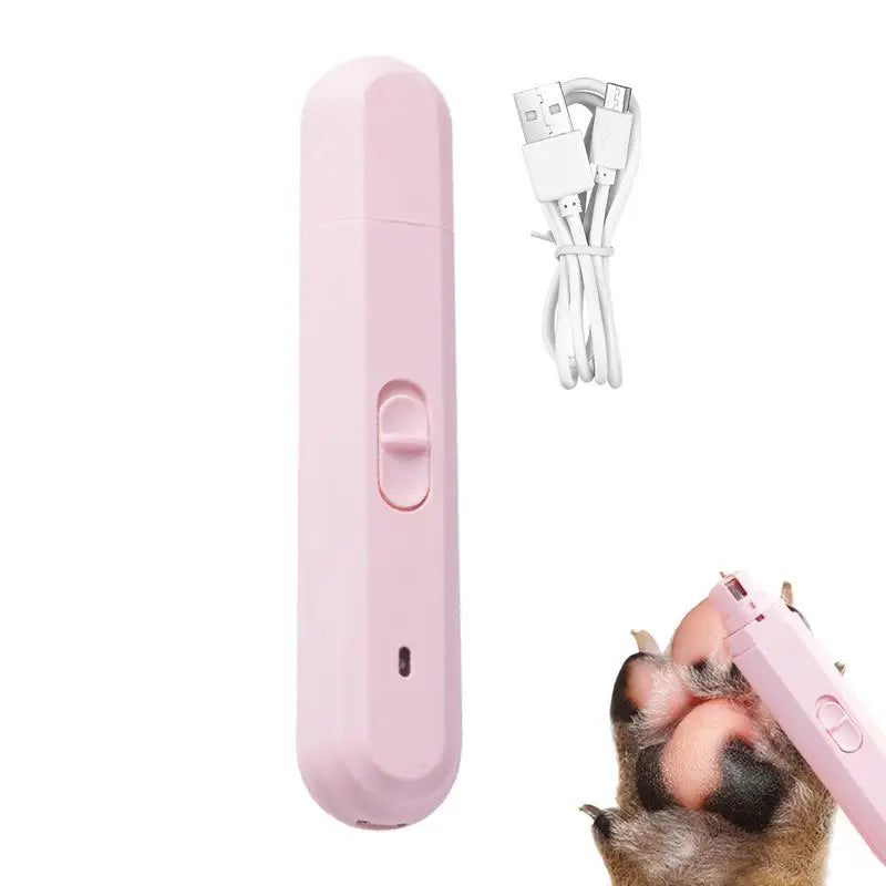 Rechargeable Cat & Dog Nail Grinder - Low Noise, Low Vibration Pet Grooming Trimmer