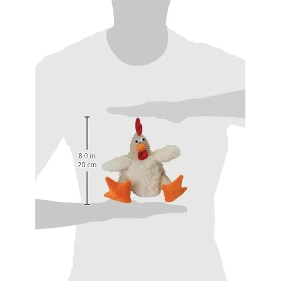 goDog Checkers Fat Rooster Plush Dog Toy – Large, Durable & Squeaky