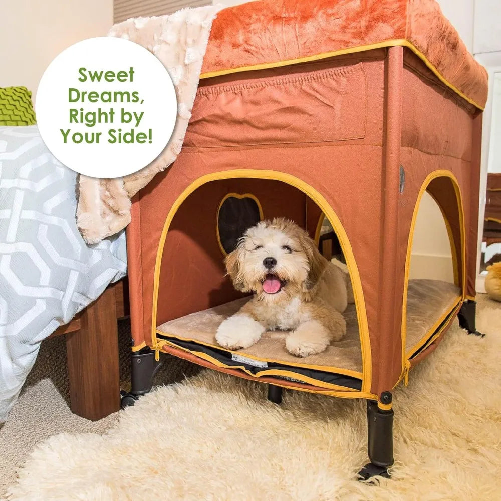 Bedside Lounge Pet Bed - Raised Bunk Beds for Medium Pets - Lion's Den Design