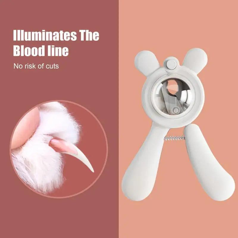 Cat Claw Trimmer with LED Light - Portable Pet Nail Clipper for Medium & Small Pets