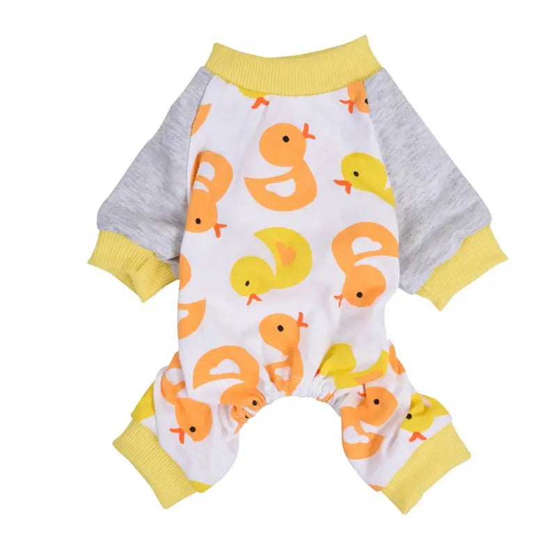 Puppy Dog Pajamas Cute Animal Print Pet Bodysuit for Small & Medium Dogs