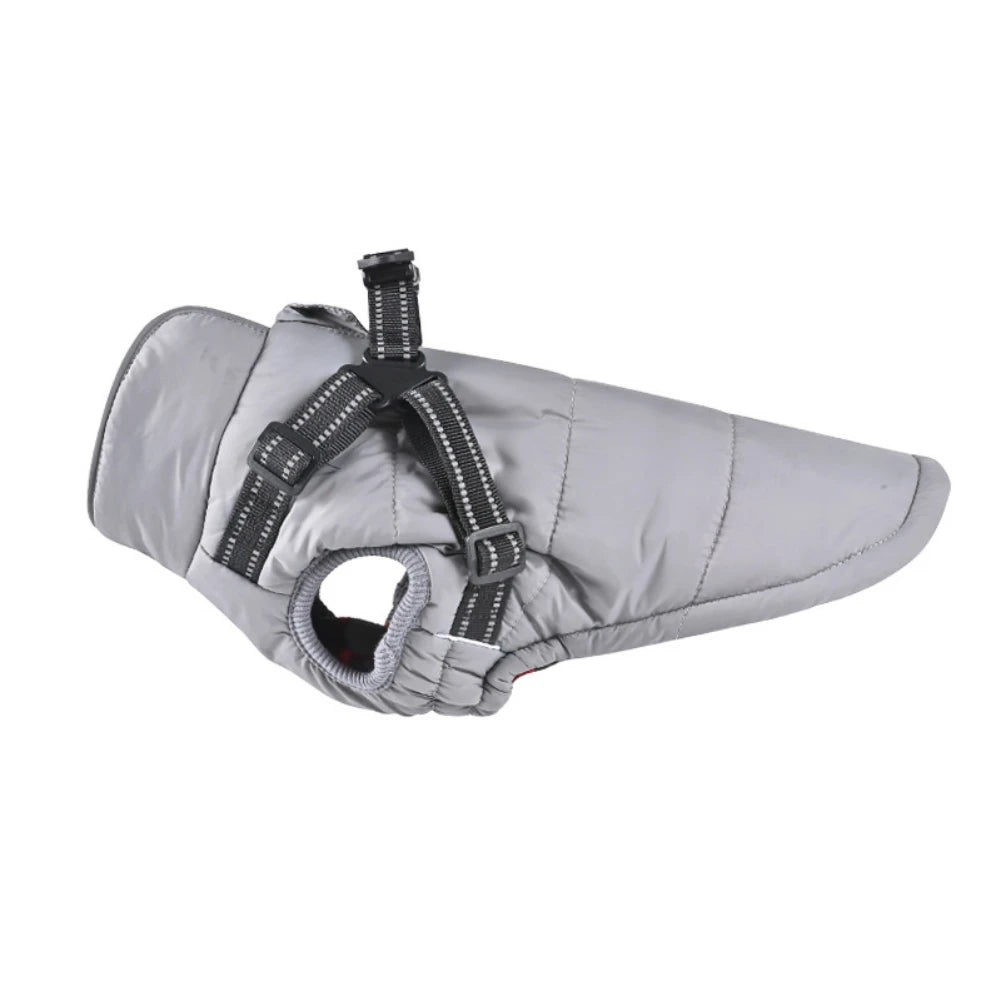 Waterproof Winter Dog Coat with Harness – Warm Pet Jacket for Chihuahua, Pug, French Bulldog