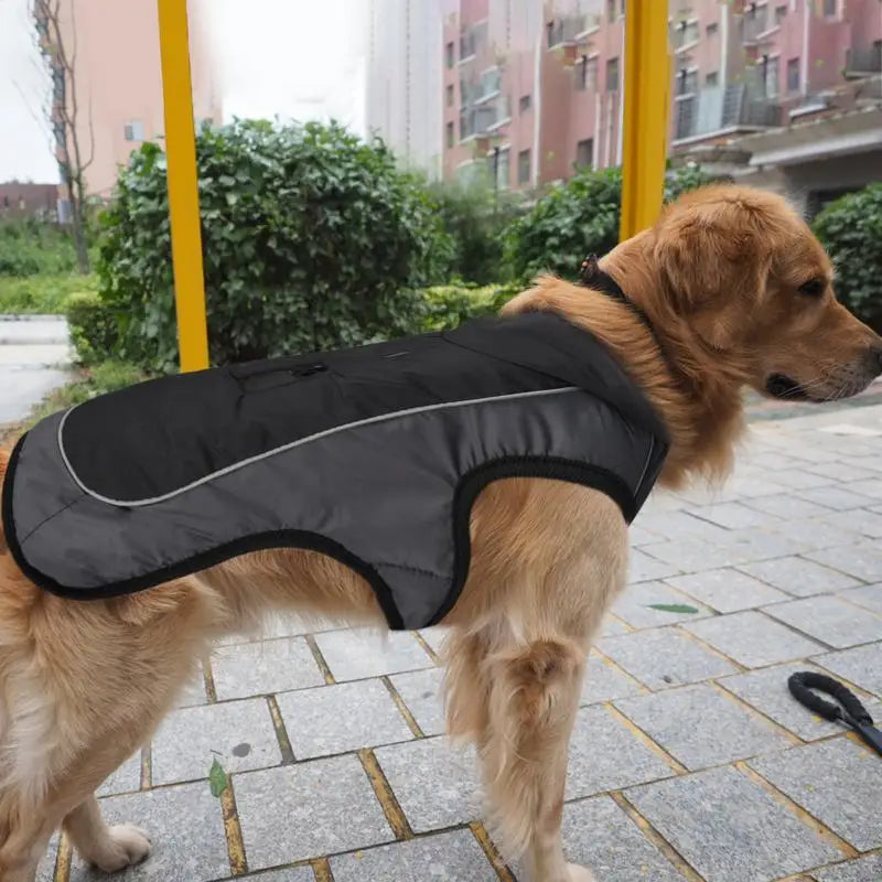 Warm Dog Jacket for Large Dogs - Reflective Snow Coat