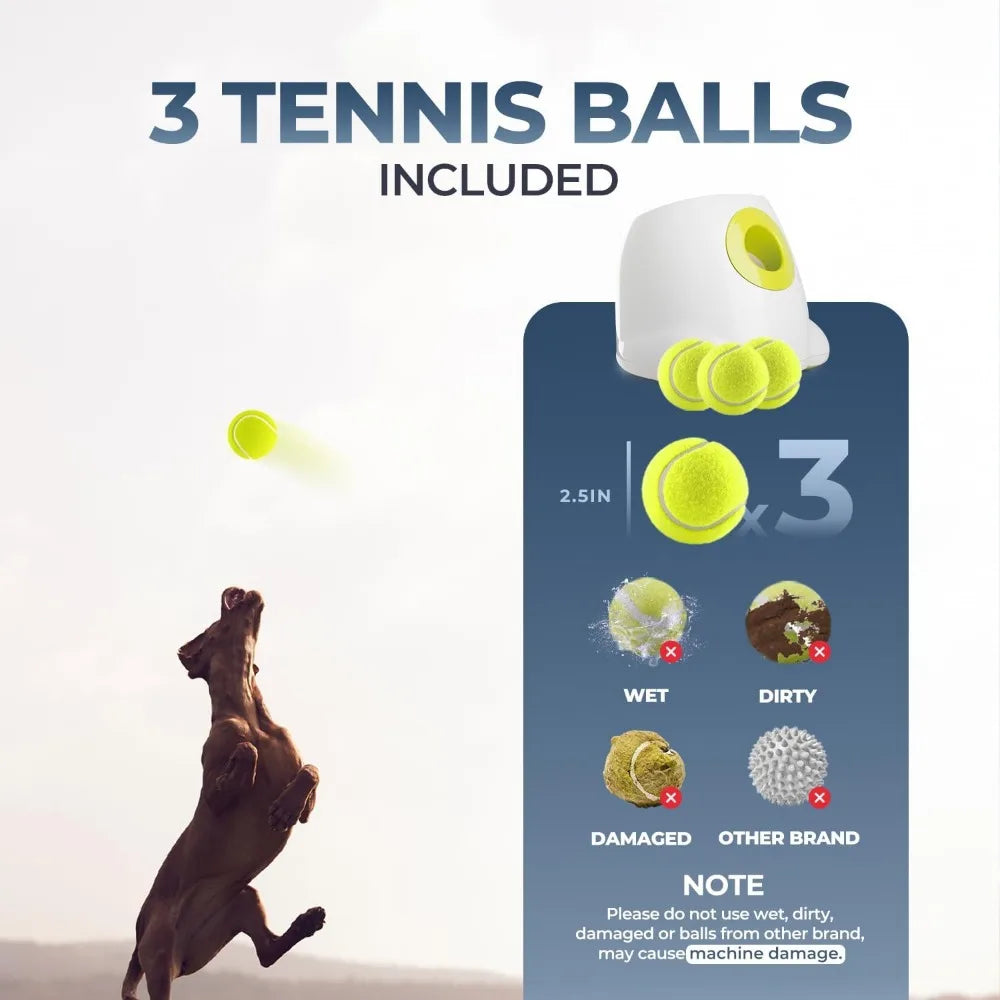 Automatic Dog Ball Launcher - Interactive Tennis Ball Thrower for Dogs