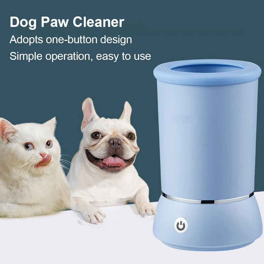 Automatic Pet Foot Washer Cup with Silicone Brush for Dogs & Cats