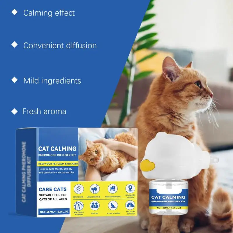 Cat Calming Diffuser 45ml Refill – Natural Pheromone Plug-in Relaxant