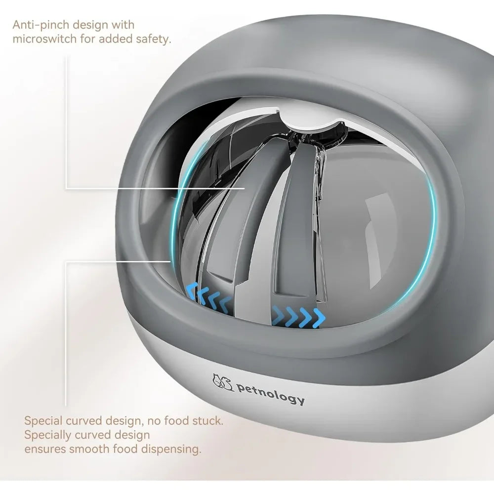 Automatic Cat Feeder with Collar Sensor - Timed Pet Food Dispenser for Multi-Cat Households