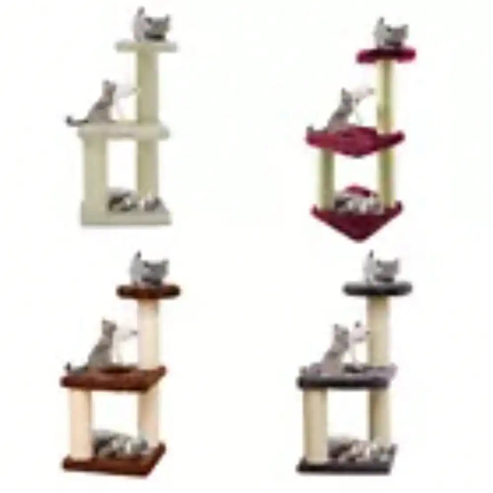 Cat Scratch Tree with Climbing & Playhouse – Indoor Pet Activity Center