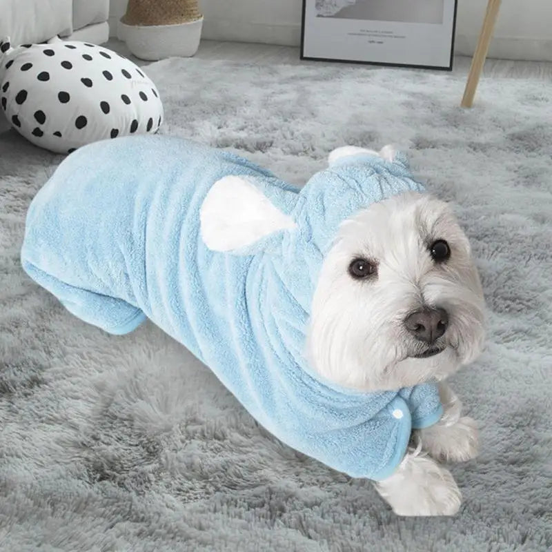 Dog Drying Coat Bathrobe Absorbent Towel for Pets