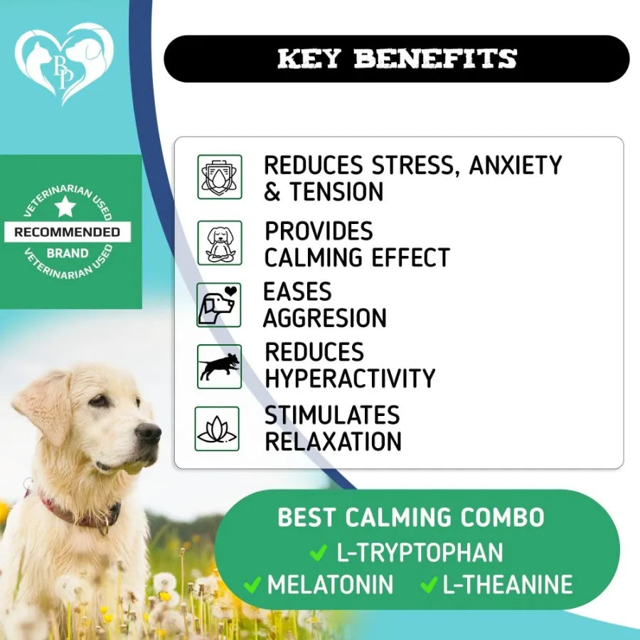 Hemp Calming Chews for Dogs - Separation Anxiety & Stress Relief Treats