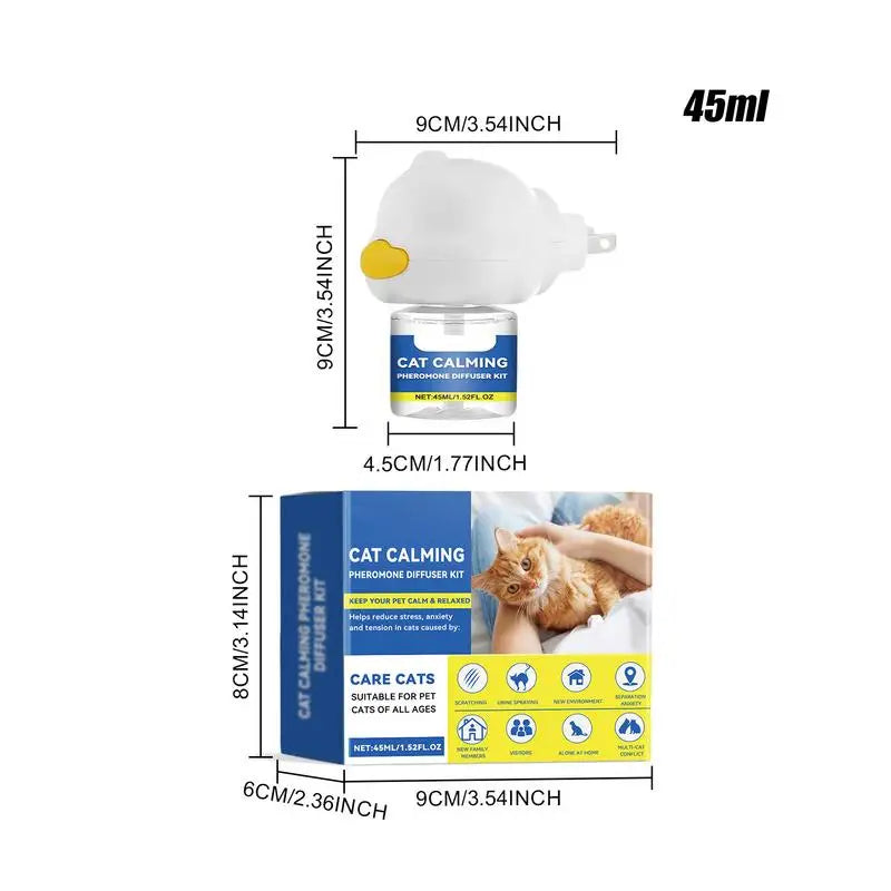 Cat Calming Diffuser 45ml Refill – Natural Pheromone Plug-in Relaxant