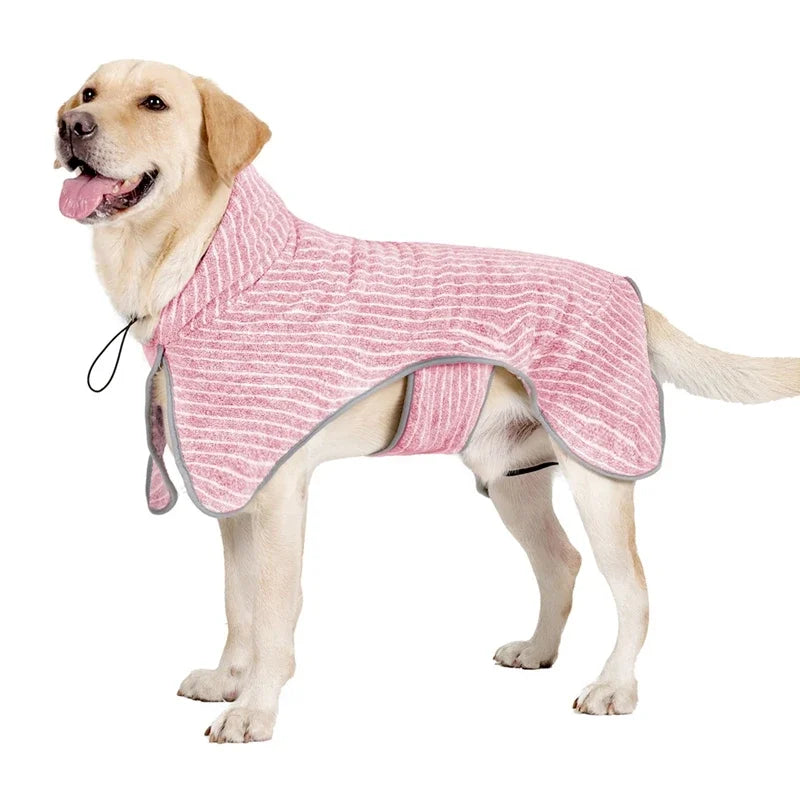Pet Bathrobe Coat – Soft, Fast-Absorbing Towel for Dogs & Cats