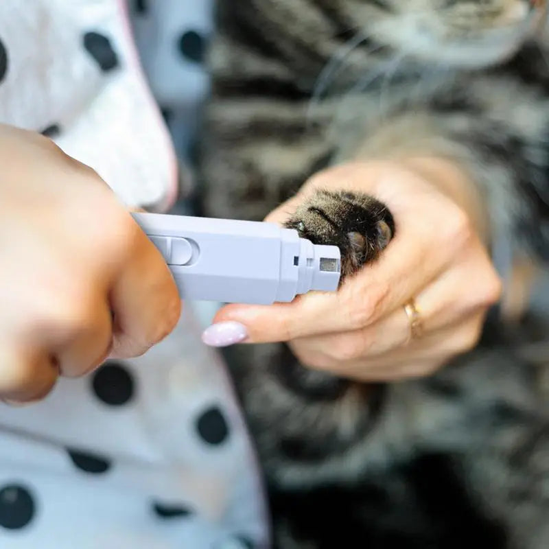 Rechargeable Cat & Dog Nail Grinder - Low Noise, Low Vibration Pet Grooming Trimmer