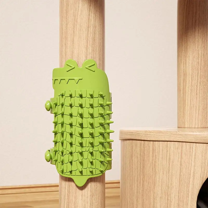 Cat Wall Brush Silicone Adjustable Pet Brush for Itching & Loose Hair Removal