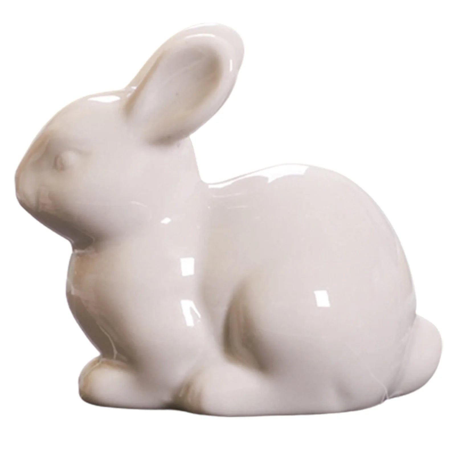Mini Ceramic Bunny Ornament – Cute Animal Figurine for Home Decoration