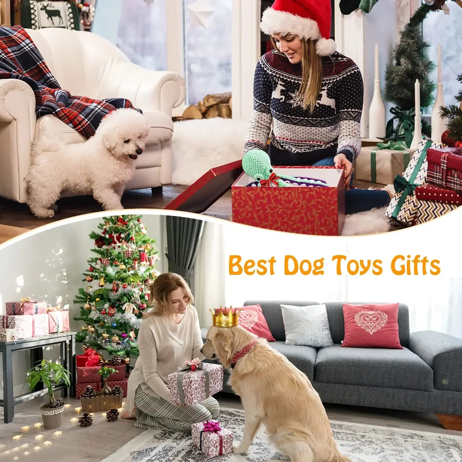 Pet Plush Octopus/Shell Chew Toy