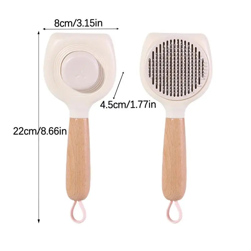 Self-Cleaning Dog Brush for Shedding & Dematting