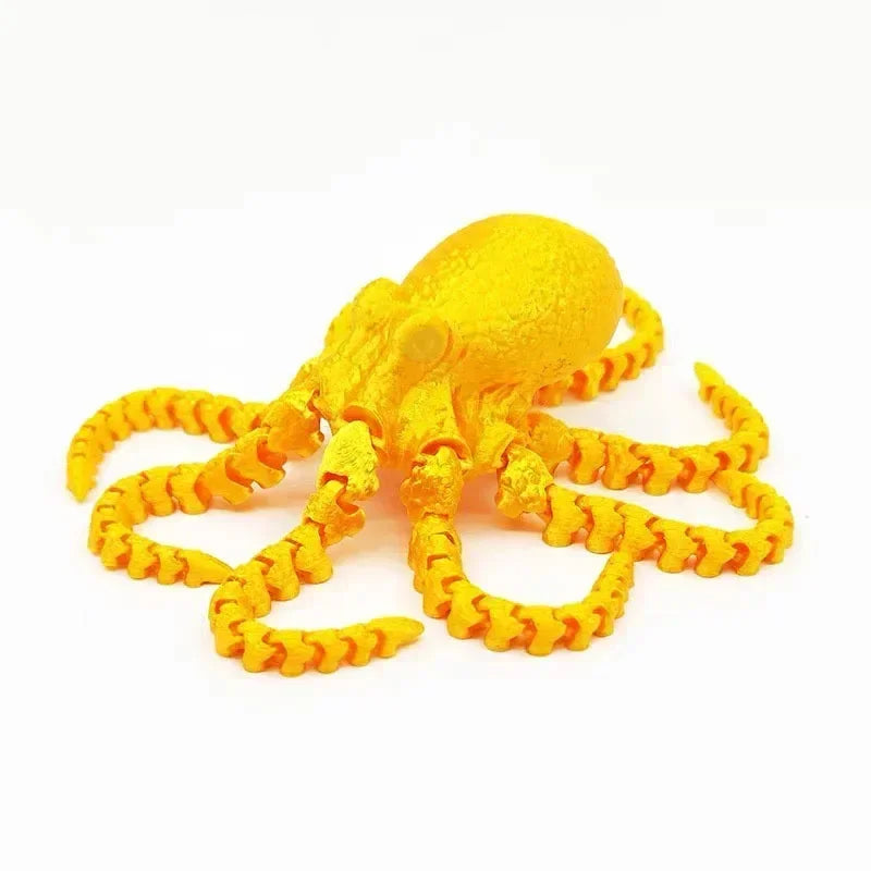 3D Printed Octopus Figurine – Flexible Ocean Animal Desk Decor