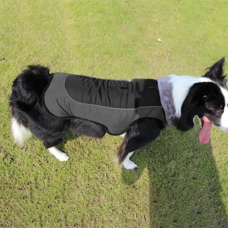 Warm Dog Jacket for Large Dogs - Reflective Snow Coat