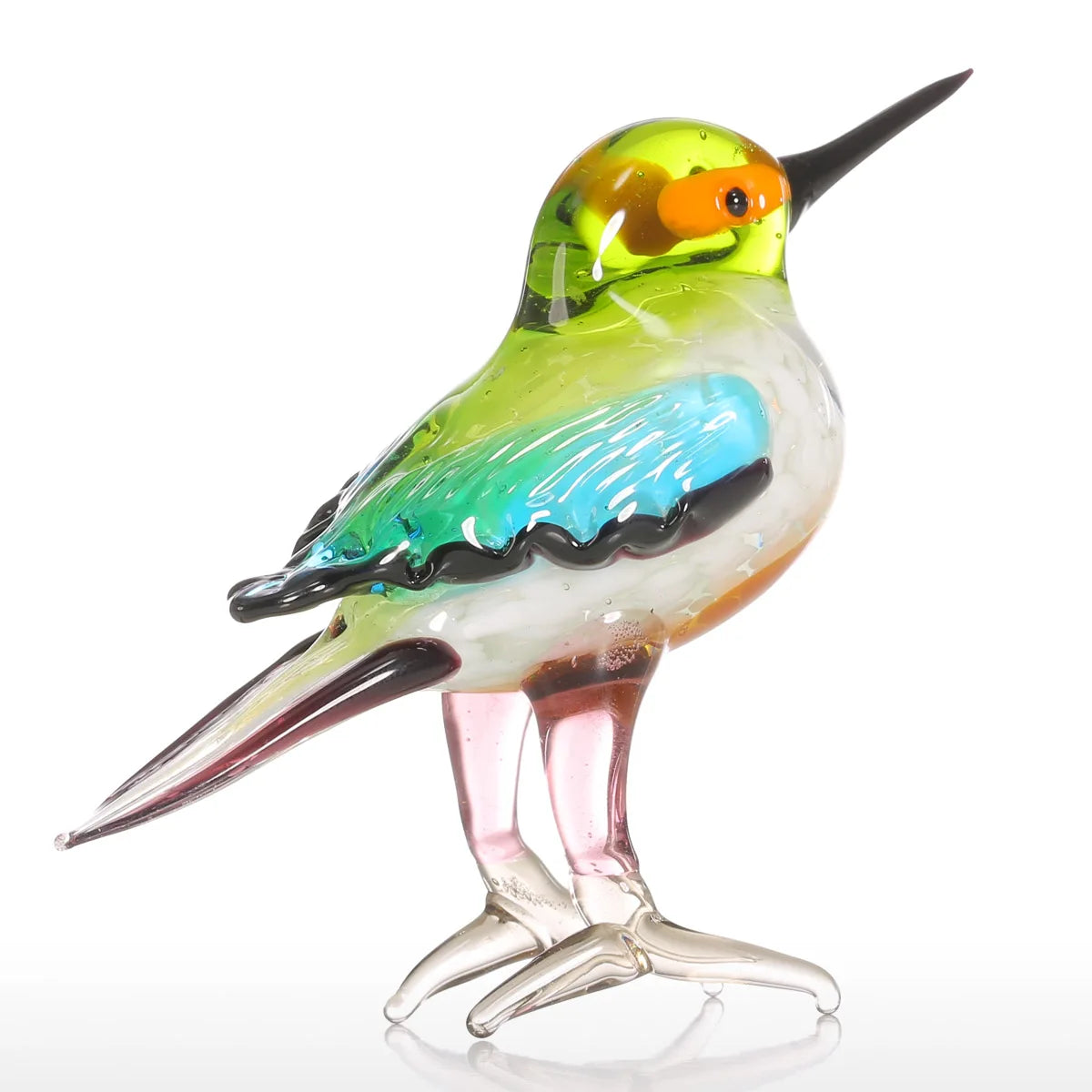 Tooarts Handblown Glass Animal Figurine - Modern Tiny Birds Decor