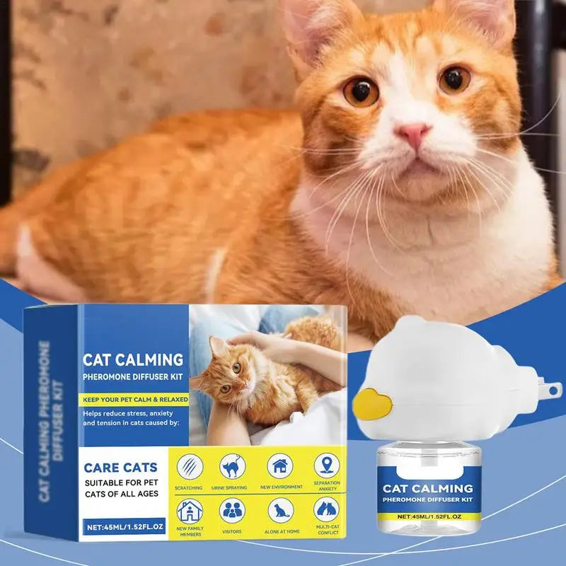 Cat Calming Diffuser 45ml Refill – Natural Pheromone Plug-in Relaxant