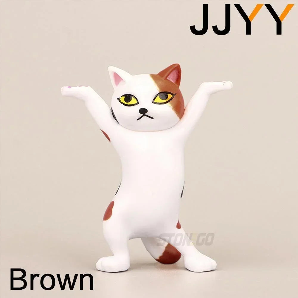 JJYY Cat Statue Pencil Holder – Cute Desktop & Bookshelf Ornament