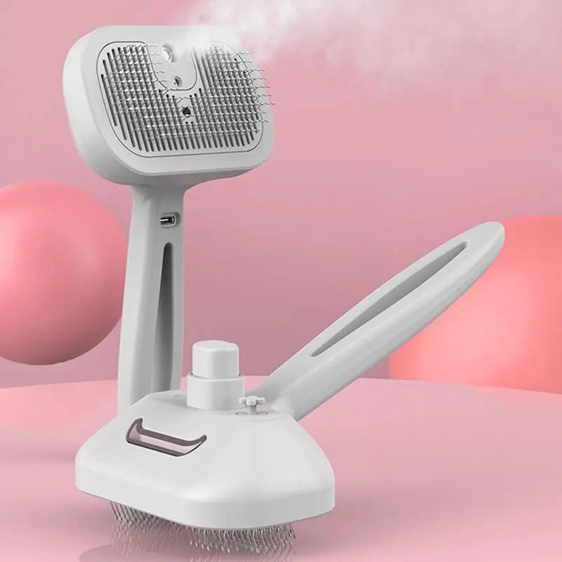 Dog Hair Care Cleaning Comb with Spray | USB Charging Pet Grooming Tool for Dogs & Cats