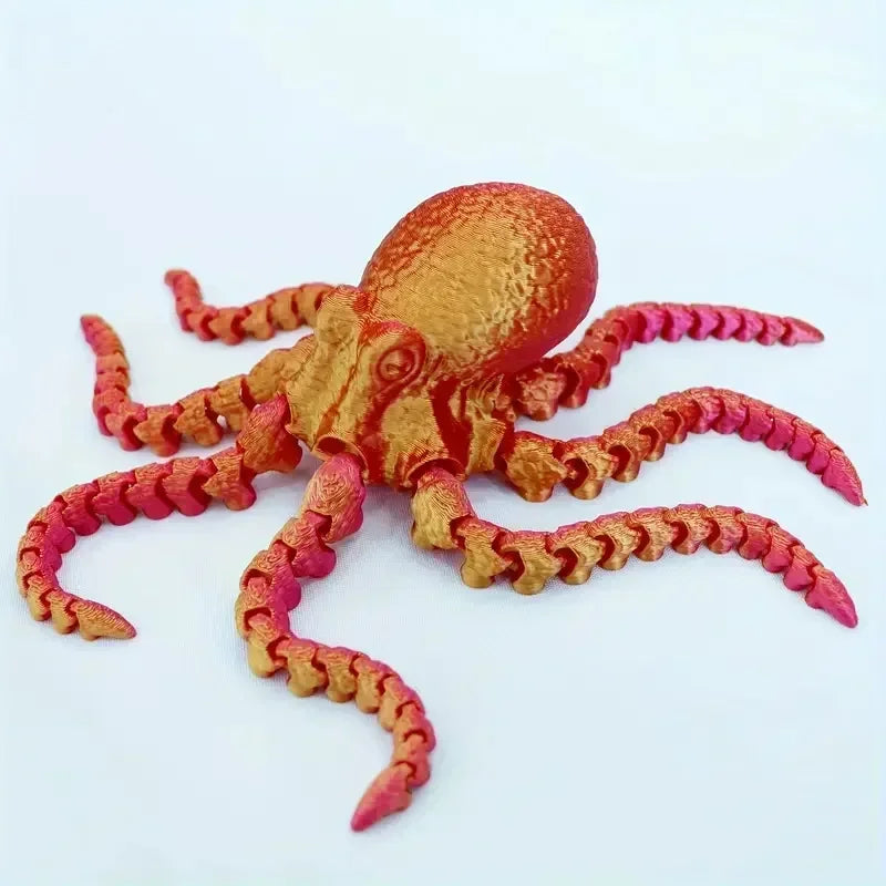 3D Printed Octopus Figurine – Flexible Ocean Animal Desk Decor
