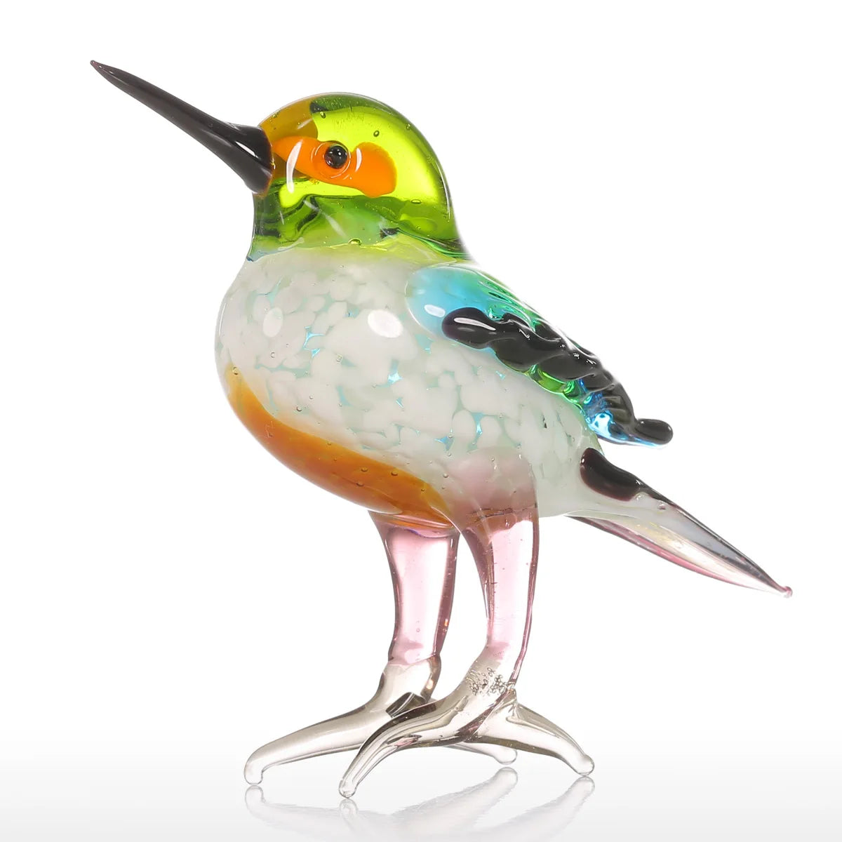 Tooarts Handblown Glass Animal Figurine - Modern Tiny Birds Decor