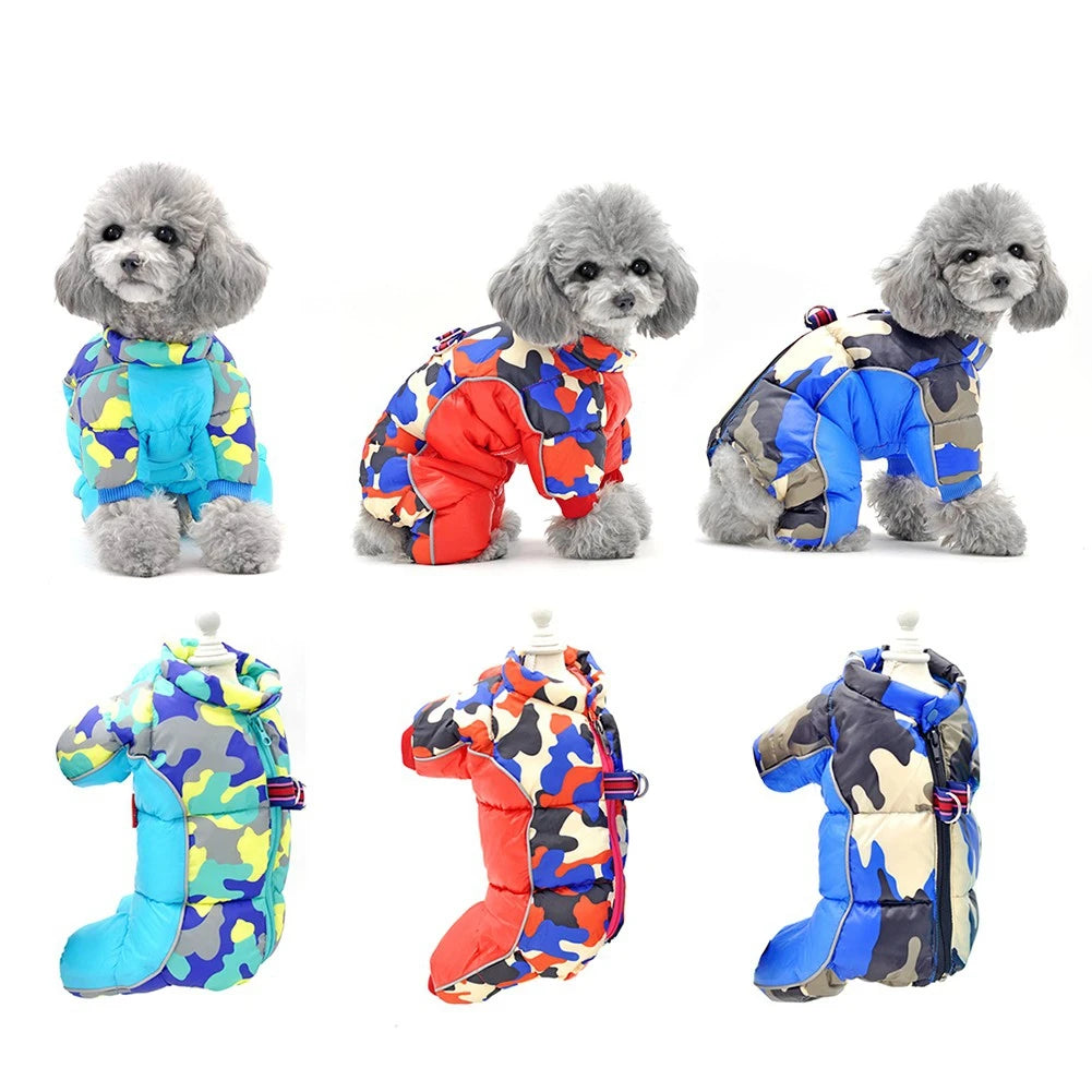 Autumn Winter Pet Dog Padded Coat Warm Waterproof Jacket